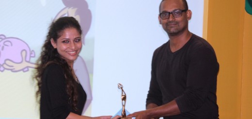 Devena Wins Award for Best Digital Illustrations. Devena receiving Award from Vaibhav More