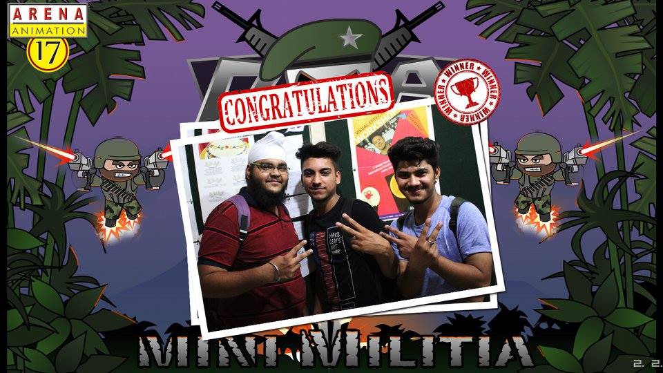 multiplayer game challenge mini militia at arena chandigarh Top animation institute