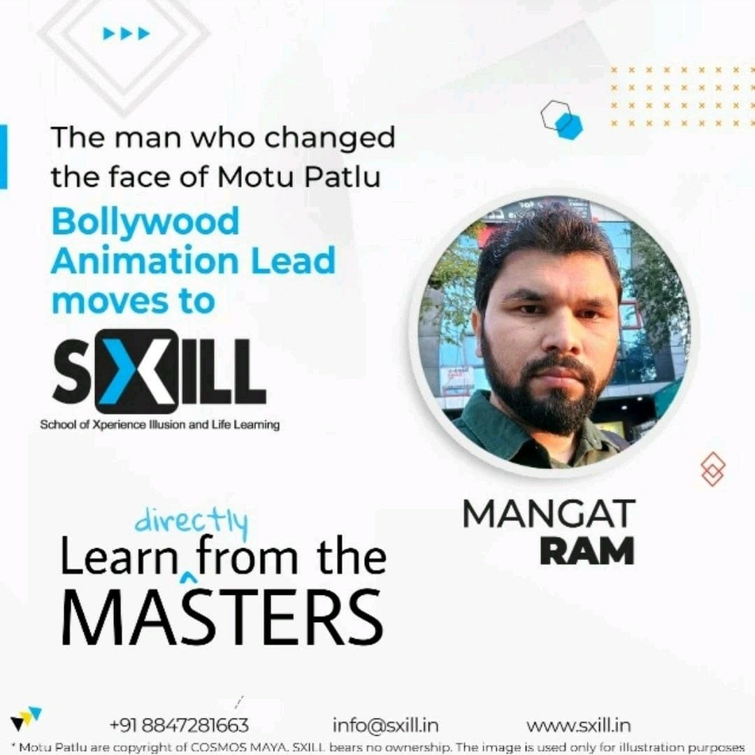 Motu Patlu Lead Animator has moved to SXILL Chandigarh to change the face of Animation Training in North India.