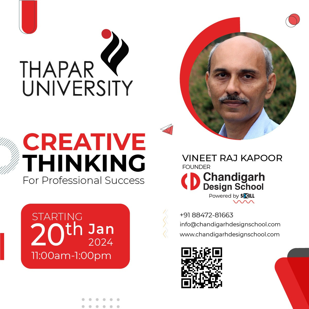 Chandigarh Design School has started a Creative Thinking course at Thapar University