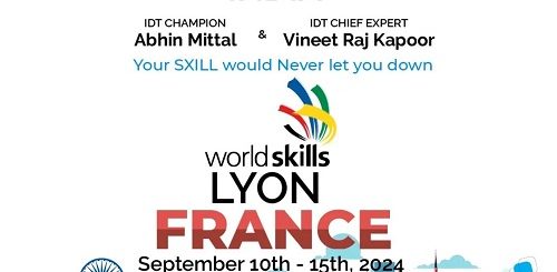 Abin Mittal (IDT Champion) mentored by our founder to Represent India at WorldSkills 2024 in Lyon, France
