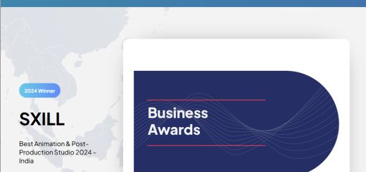 Best Animation and Post-Production Studio 2024 - India Award (APAC UK) won by SXILL Chandigarh